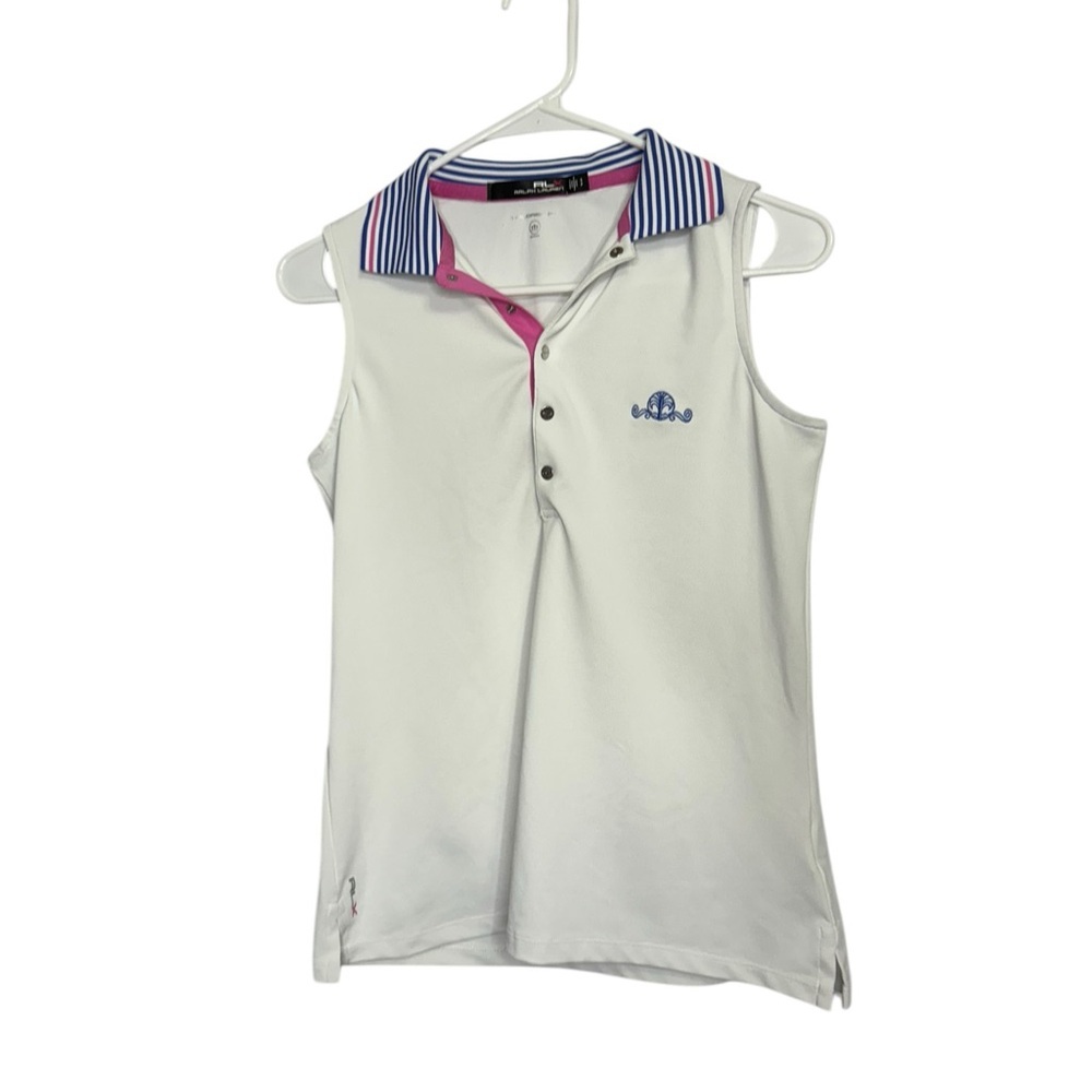 Ladies Ralph Lauren Tailored Fit Sleeveless Polo Shirt small